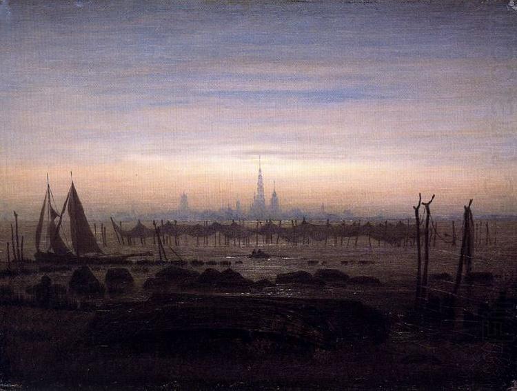 Greifswald in Moonlight, Caspar David Friedrich